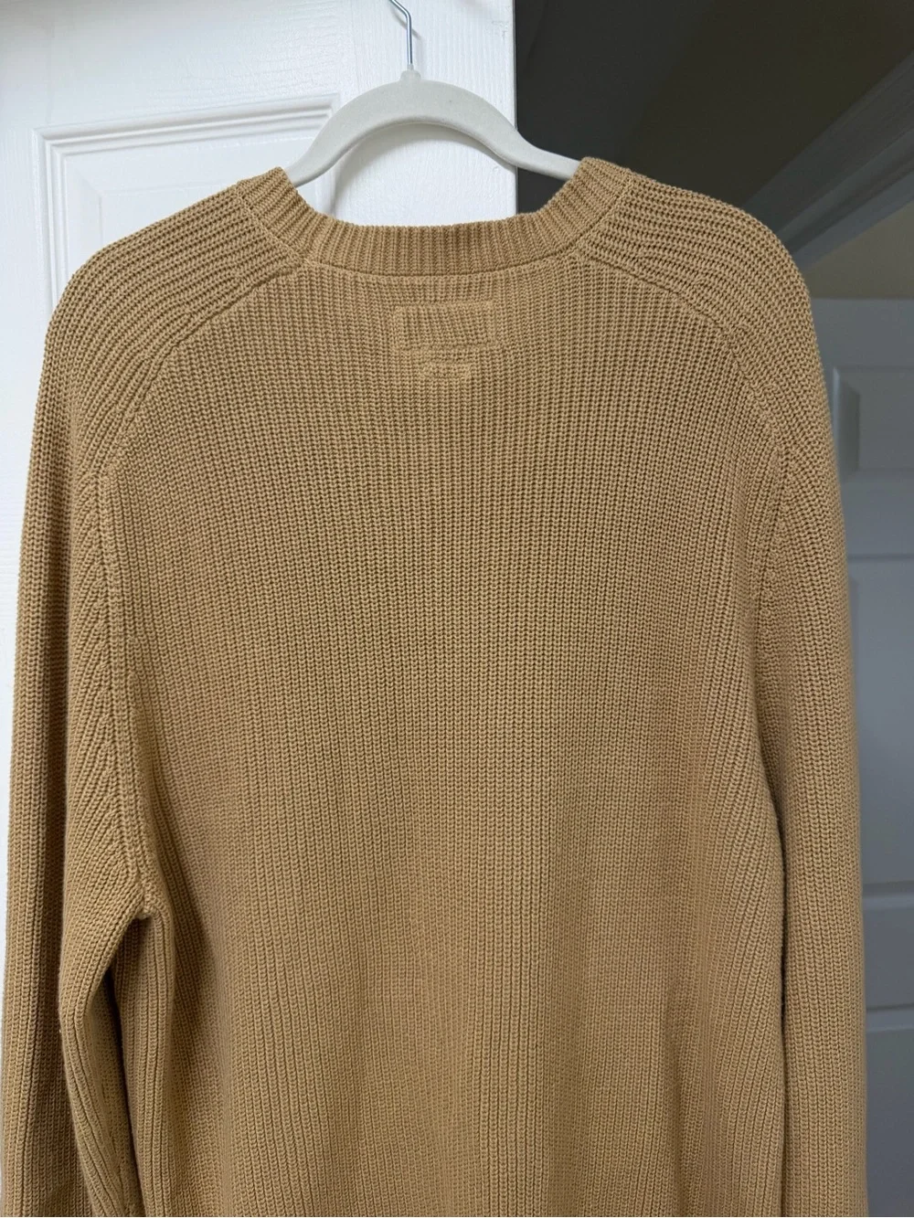 NWT Grayers Shaker Stitch Cotton Crewneck Sweater Curry, Size XL